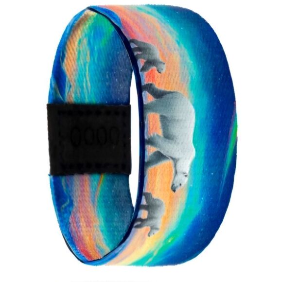 ZOX "GUIDING LIGHT" #1381 POLAR BEAR SUNSET CHRISTMAS Med COLLECTIBLE Wristband - Picture 5 of 8